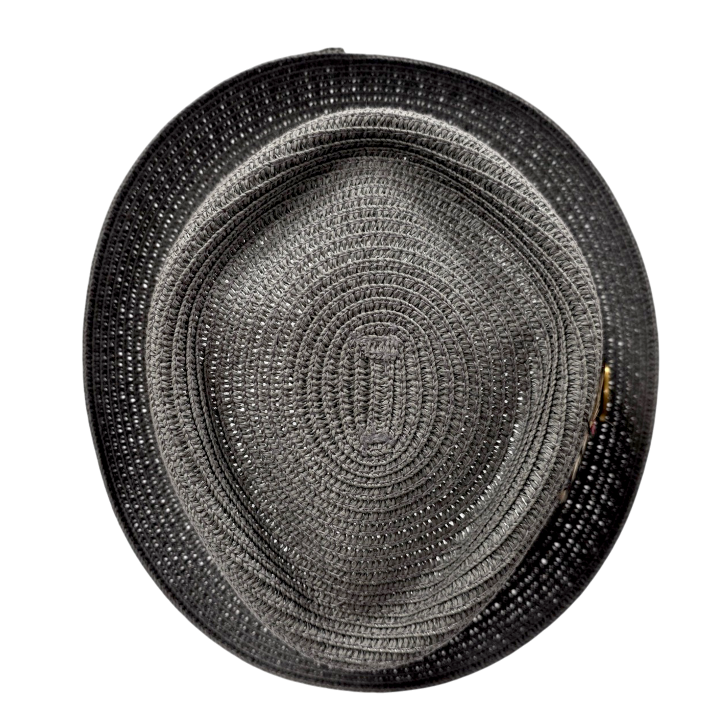 Diamond Crown paper straw Pork Pie Hat - Grey