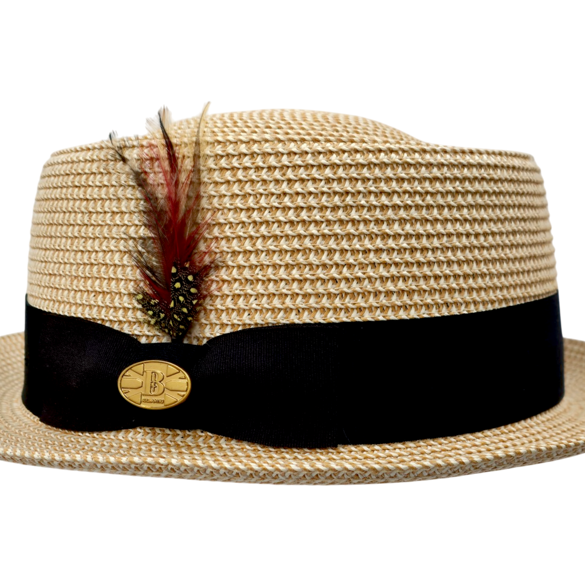 Paper Straw Pork Pie Hat - Natural