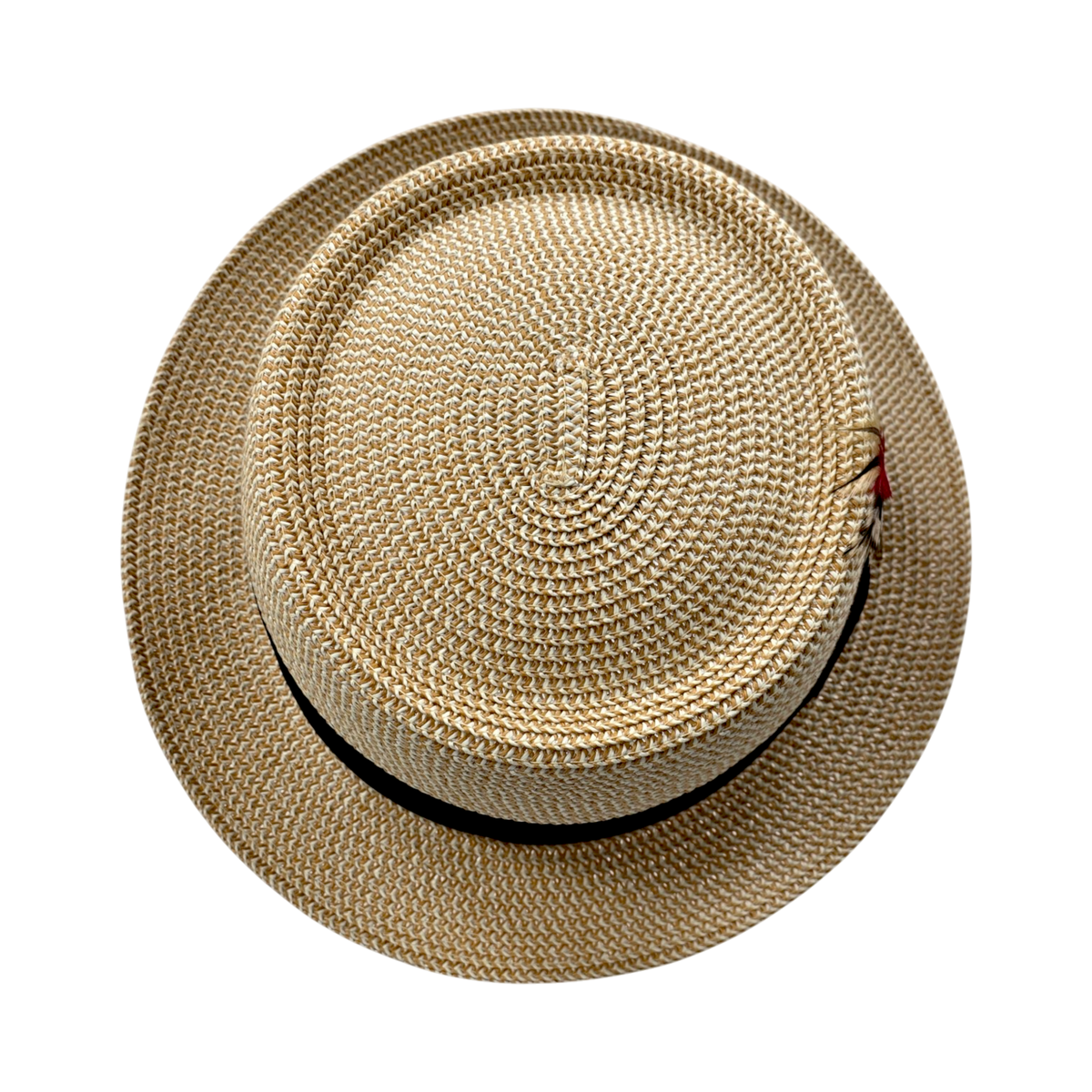 Paper Straw Pork Pie Hat - Natural