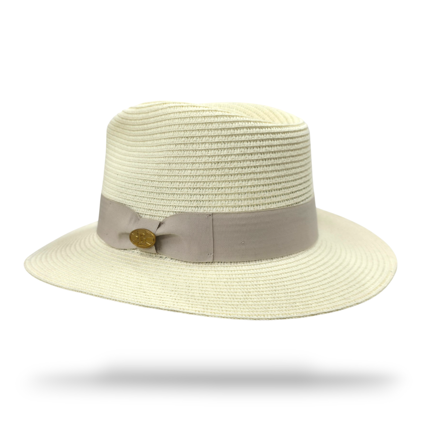 Bullantic Straw Fedora Hat With Band