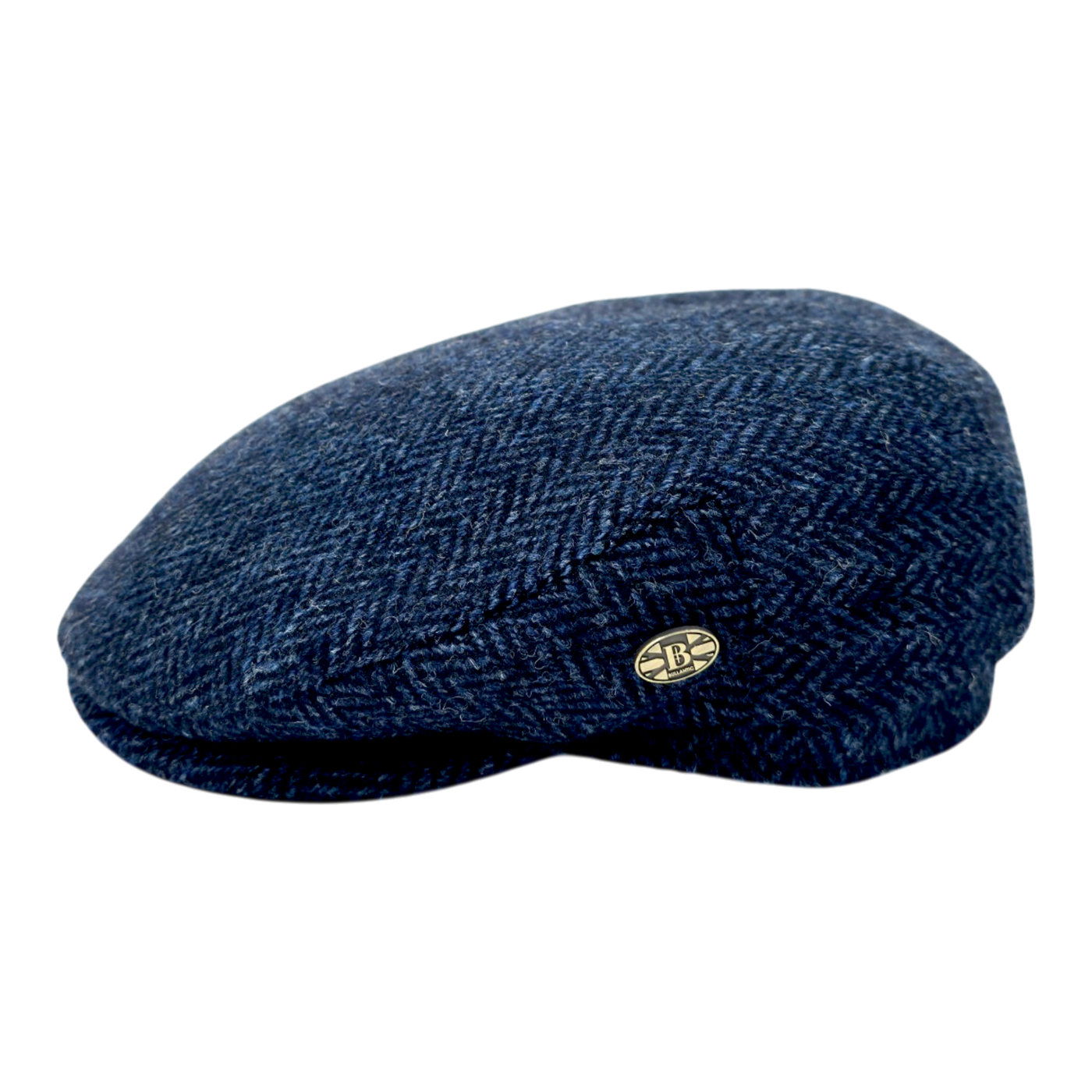 Harris Tweed Herringbone Wool Flat Cap