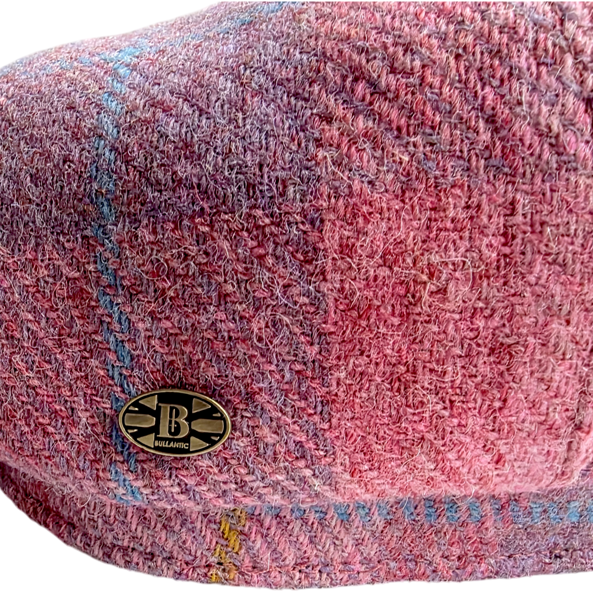 Machair Pink Tartan Harris Tweed Newsboy Cap