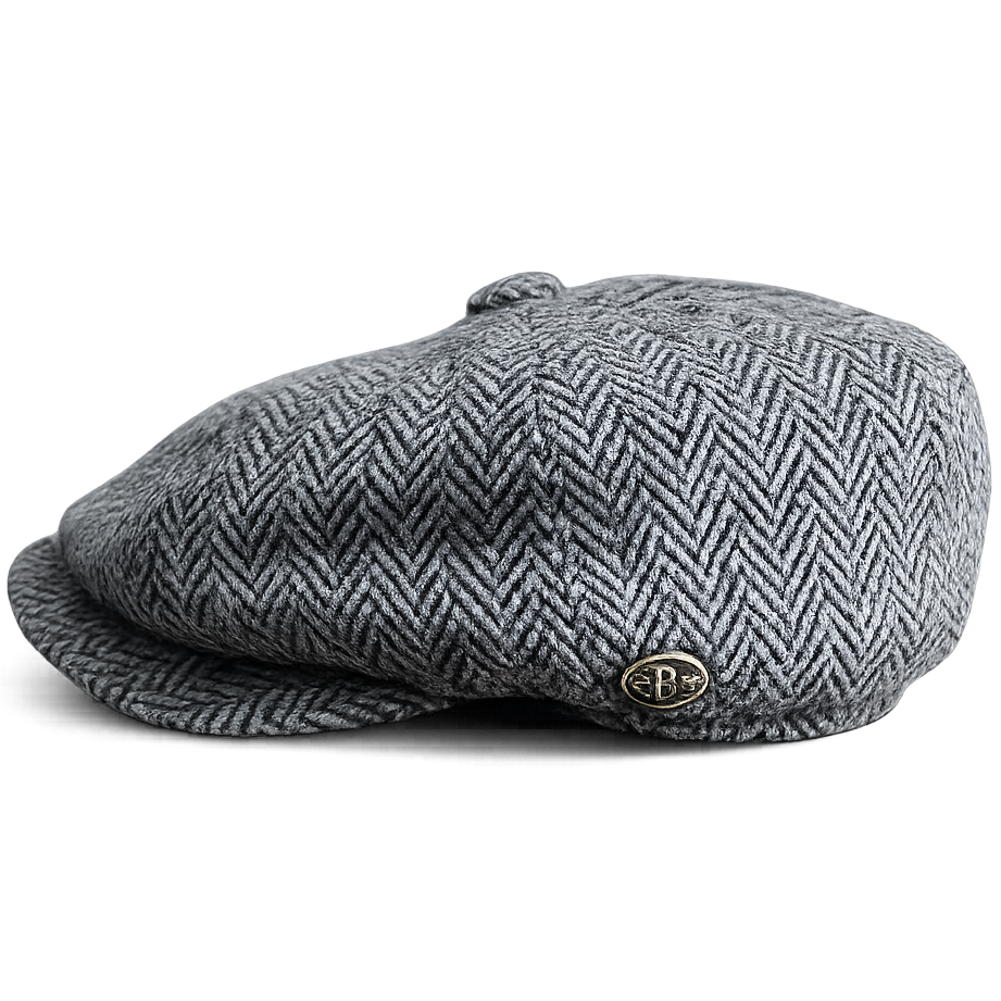 Harris Tweed Wool Herringbone Newsboy Cap