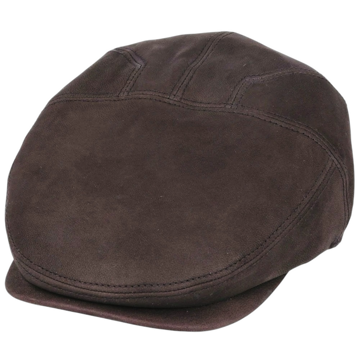 Premium Sheep Skin Leather Gladwin Bond Hatters London Flat Cap
