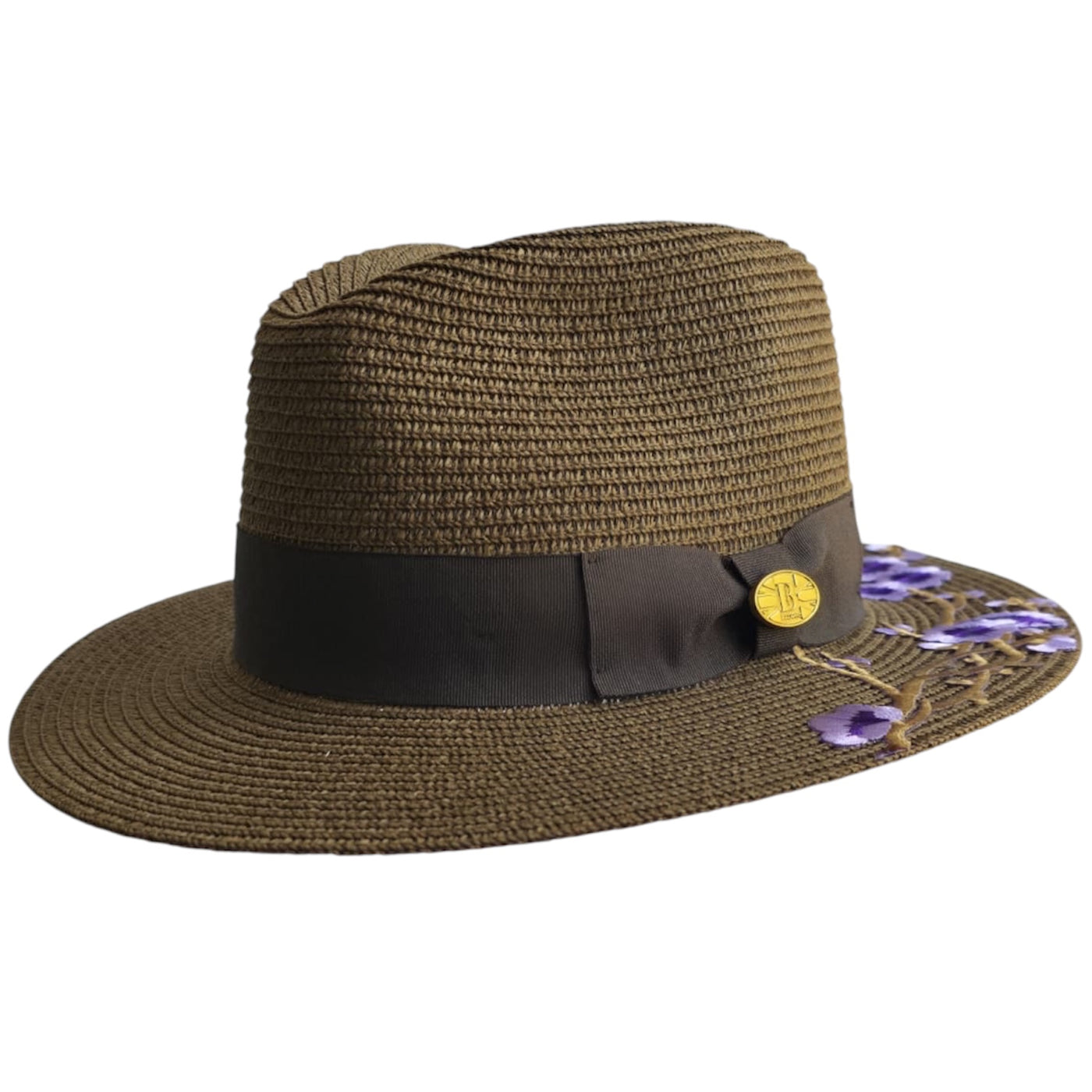 Bullantic Summer Limited Edition Flower Paper Straw Fedora Hat