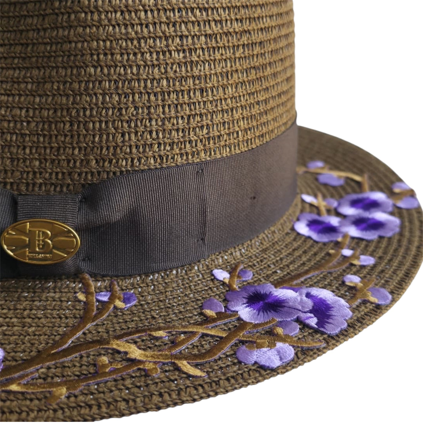 Bullantic Summer Limited Edition Flower Paper Straw Fedora Hat
