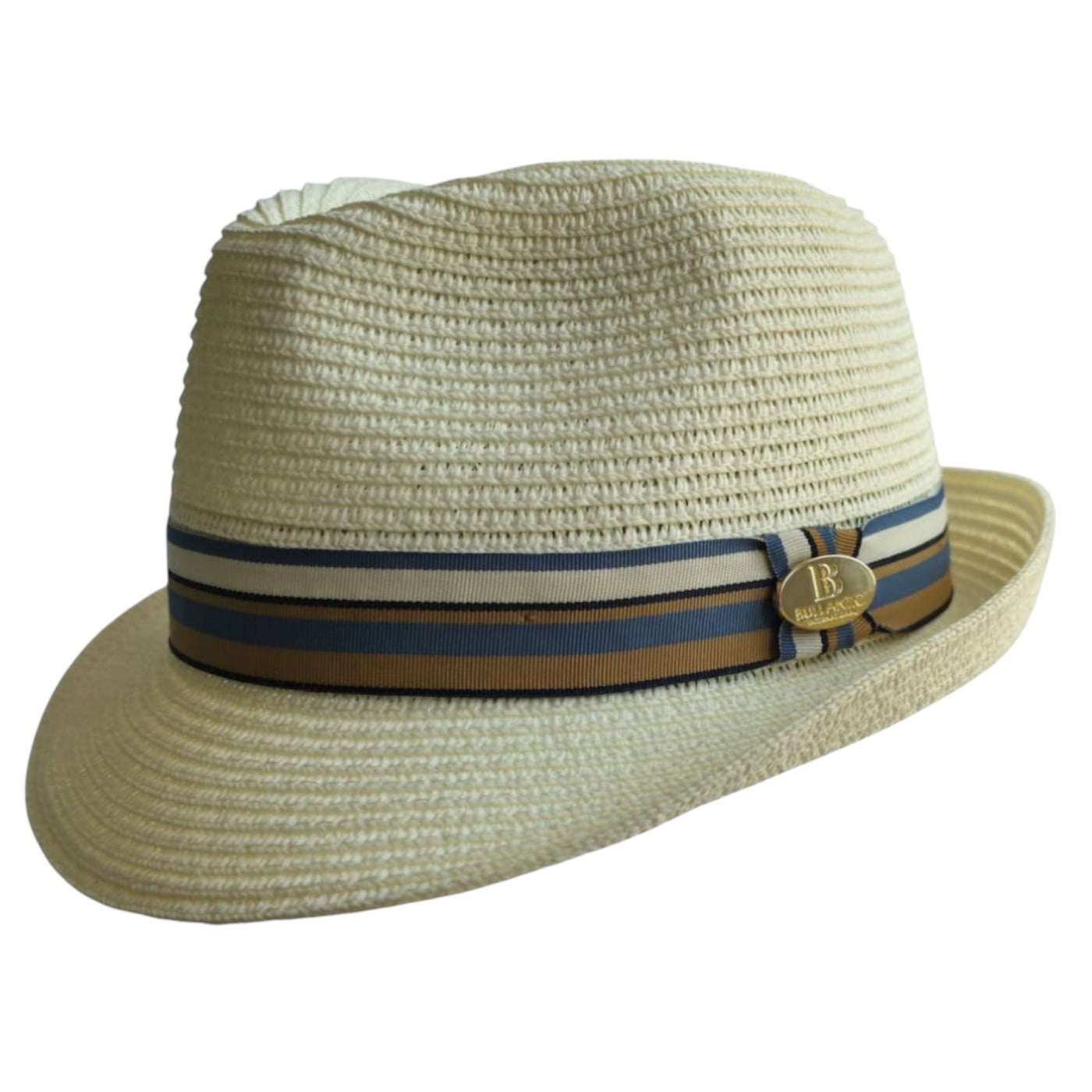 Summer Paper Straw Trilby Hat with Striped Band (Copy)