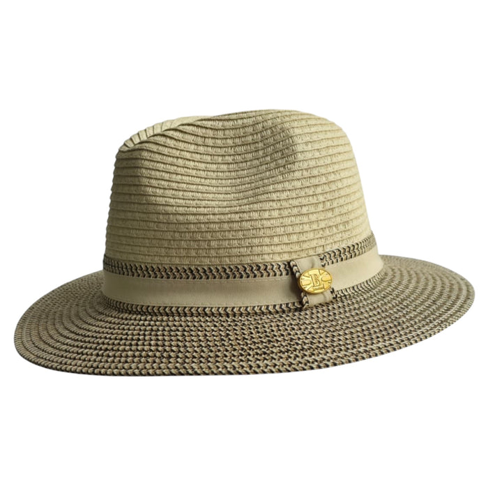 Special Edition Two-Tone Paper Straw Summer Fedora Hat