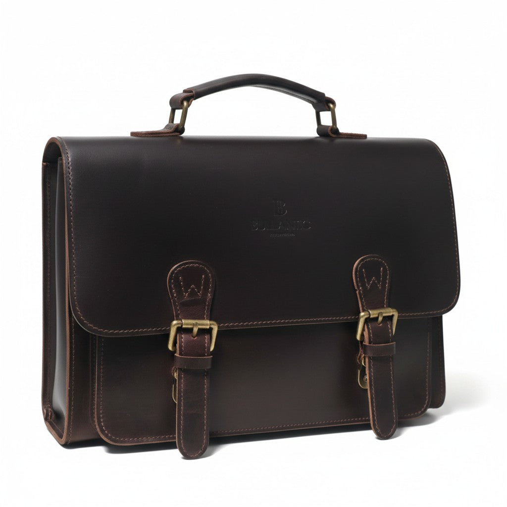 Artisan Satchel — Men's Vintage Crazy Horse Leather Briefcase