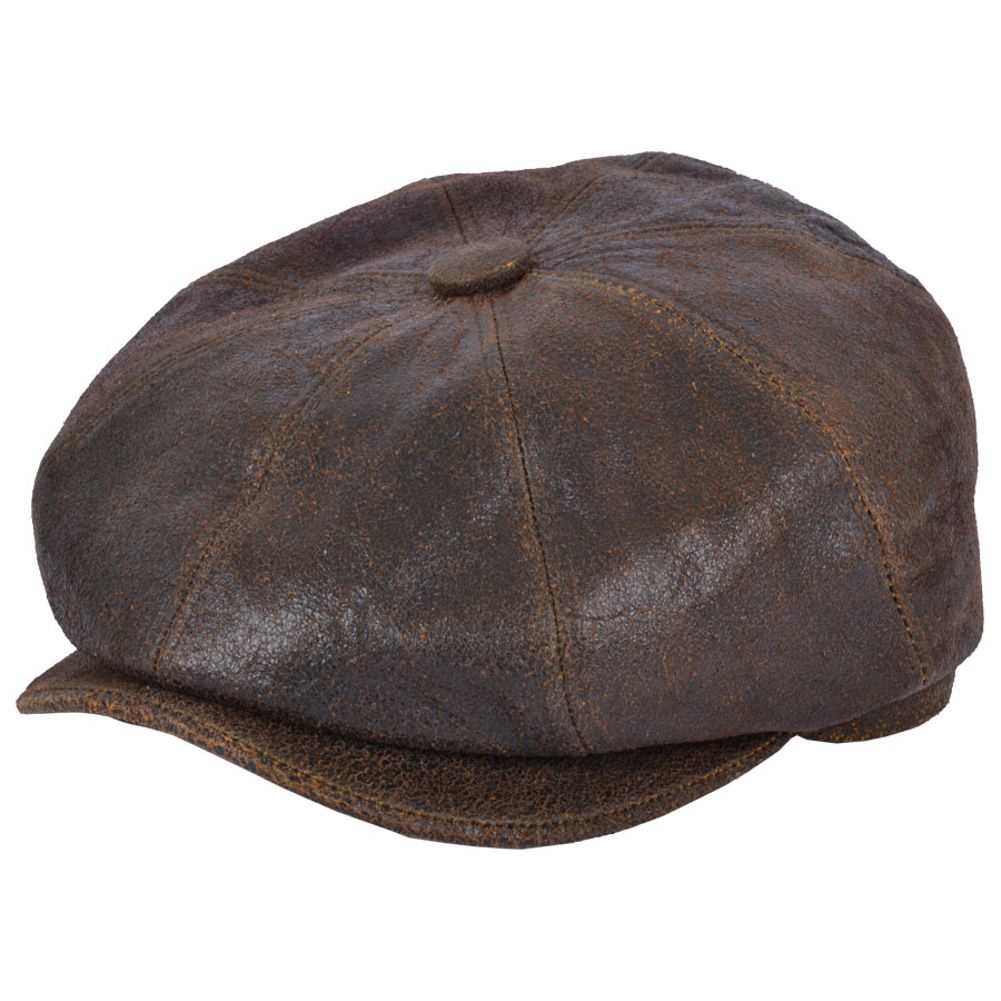 Premium Sheep skin Gladwin Bond Newsboy Leather Cap