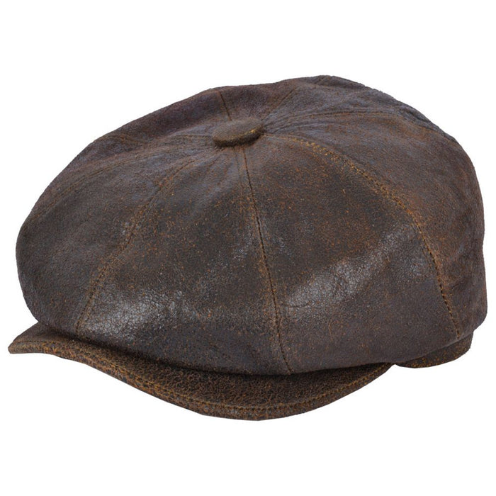 Premium Sheep skin Gladwin Bond Newsboy Leather Cap