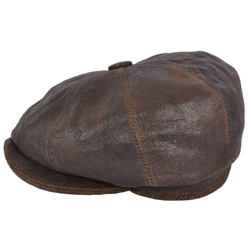 Premium Sheep skin Gladwin Bond Newsboy Leather Cap