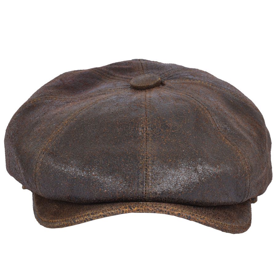 Premium Sheep skin Gladwin Bond Newsboy Leather Cap