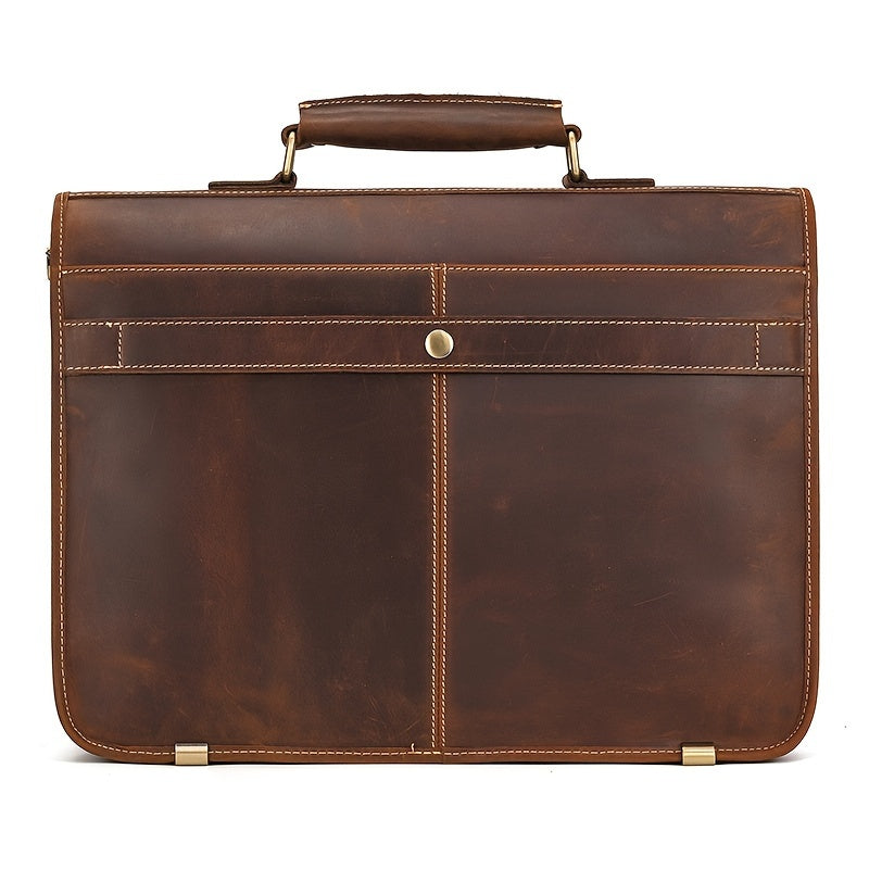Bullantic Leather Briefcase 15 Laptop Bag Large Capacity