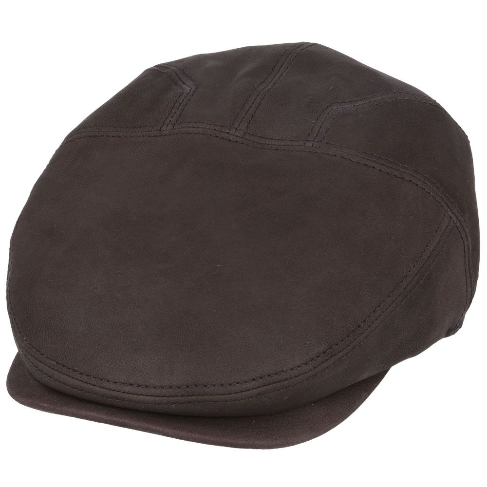 Premium Sheep Skin Leather Gladwin Bond Hatters London Flat Cap