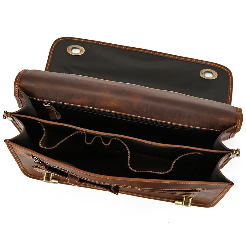 Bullantic Leather Briefcase 15 Laptop Bag Large Capacity