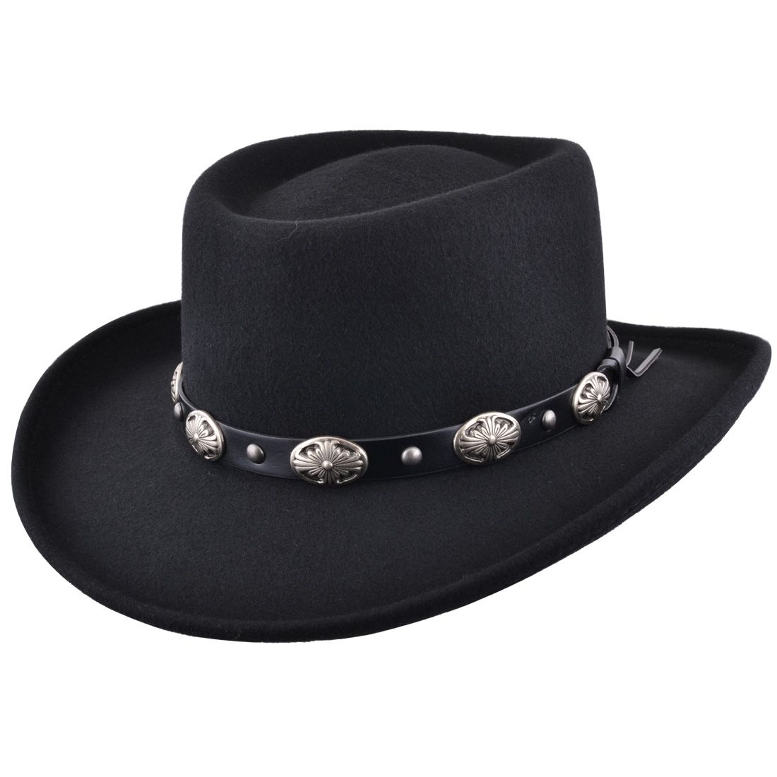 Premium Bullantic Crushable Wool Felt Gambler Hat With Buckle Band