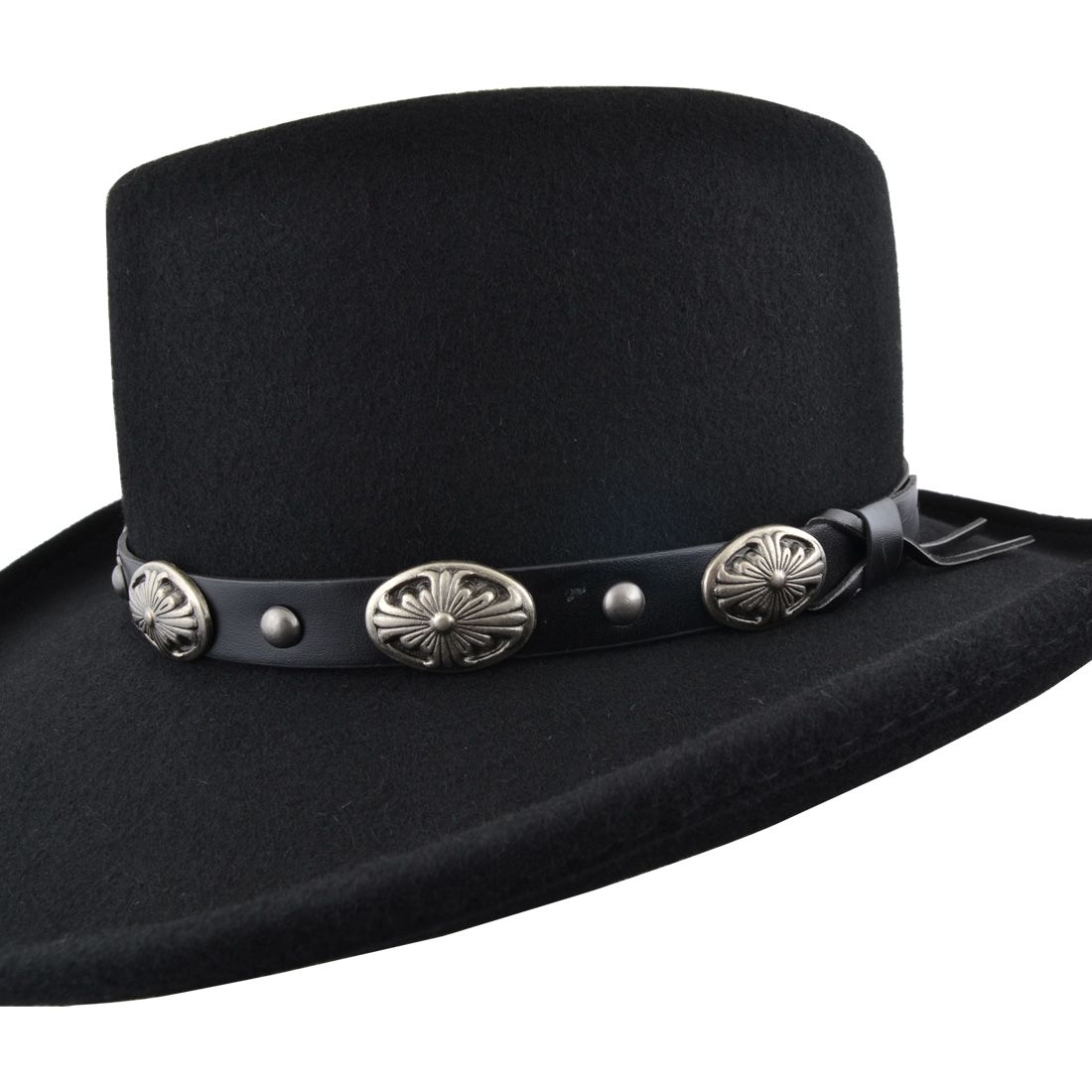Premium Bullantic Crushable Wool Felt Gambler Hat With Buckle Band
