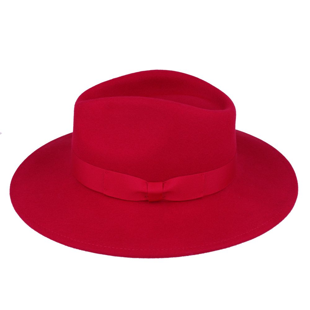 Wide Brim Wool Crushable Fedora Hat