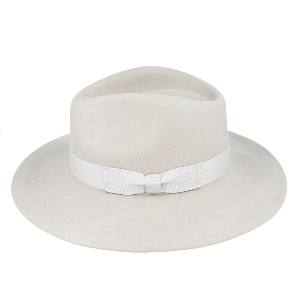 Wide Brim Wool Crushable Fedora Hat