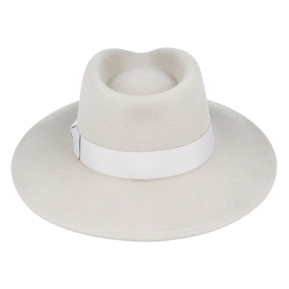Wide Brim Wool Crushable Fedora Hat
