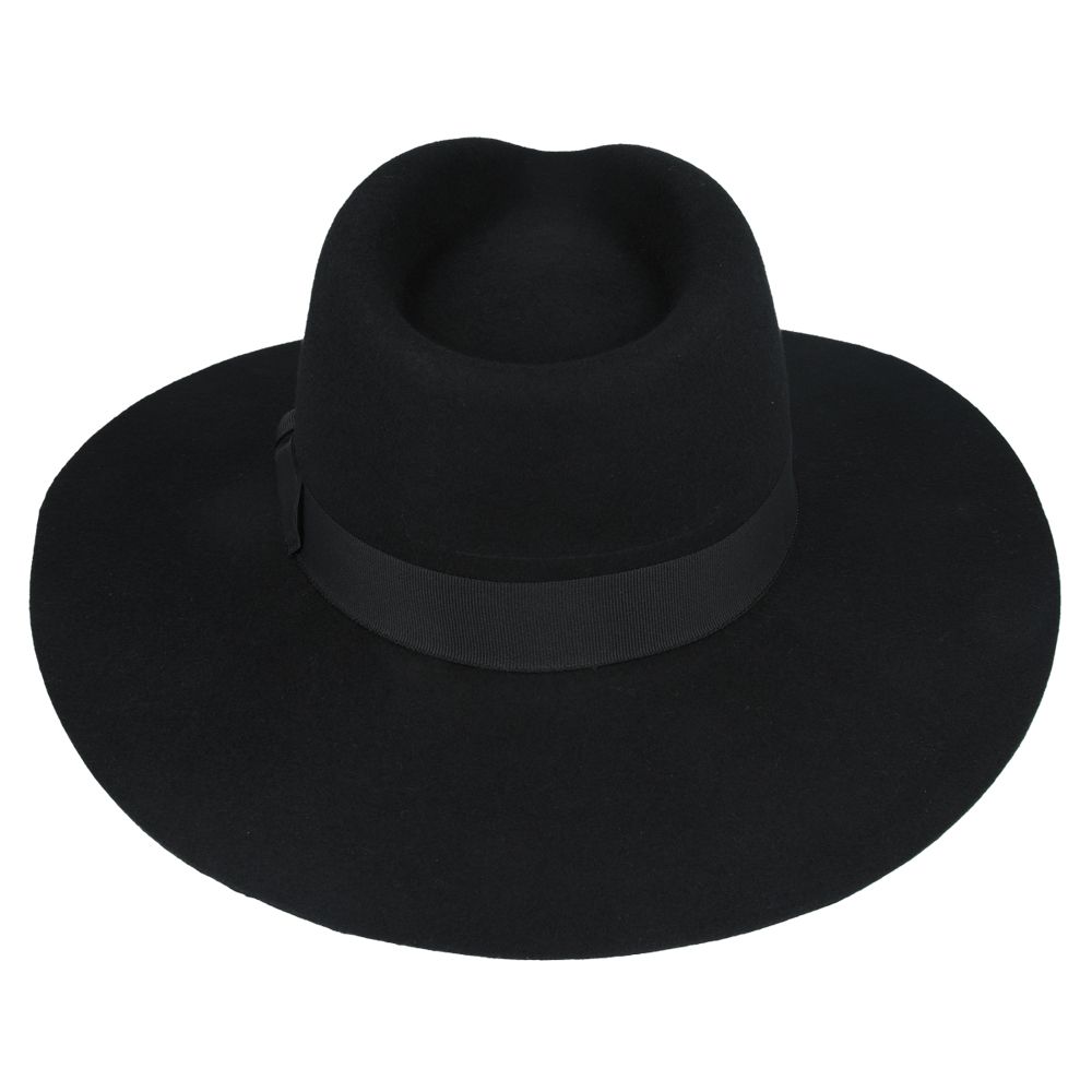 Bullantic Premium Stiff Wide Brim Wool Fedora Hat