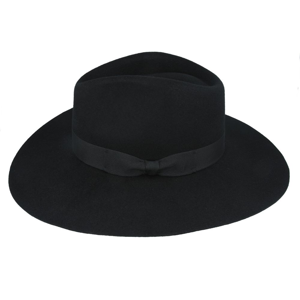Bullantic Premium Stiff Wide Brim Wool Fedora Hat