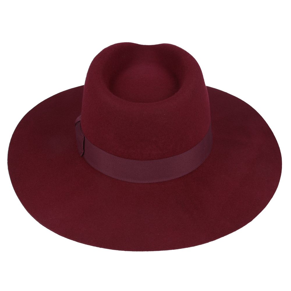 Bullantic Premium Stiff Wide Brim Wool Fedora Hat