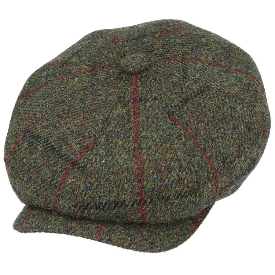 Tarbert Harris Tweed Newsboy Cap – Green
