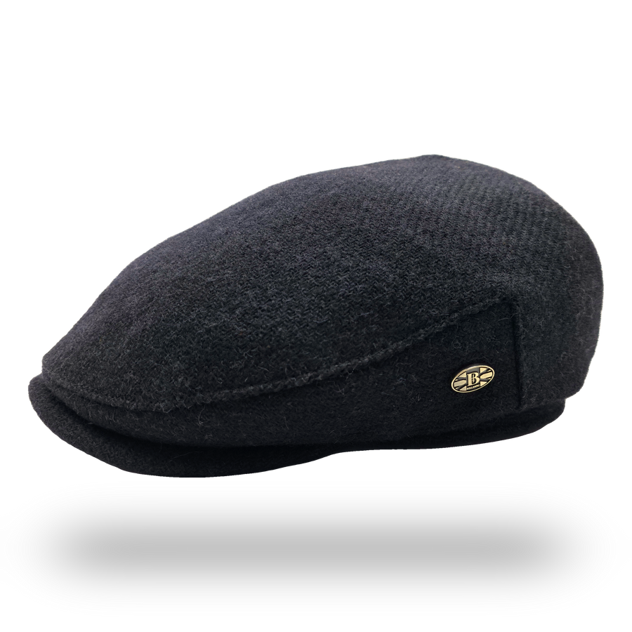 Midnight Navy Harris Tweed Flat Cap