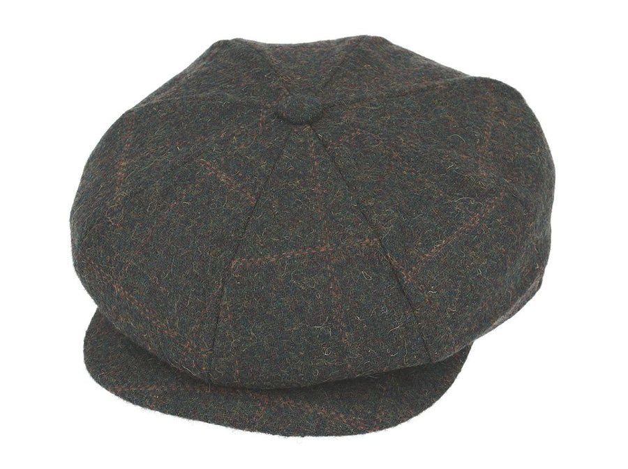 Maz Check Tweed 8 Panel Gatsby Cap