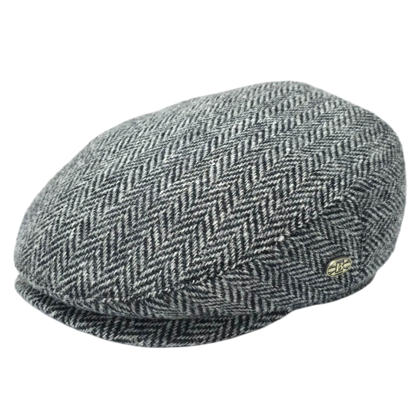 Harris Tweed Herringbone Wool Flat Cap