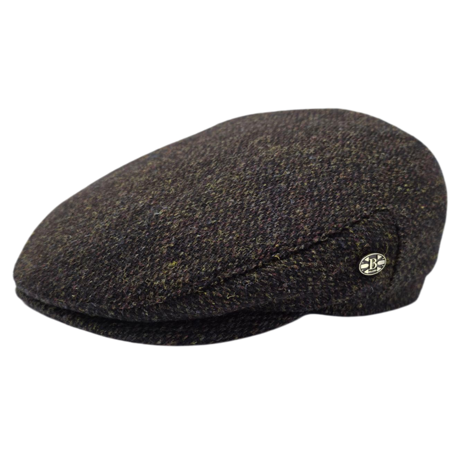 Uig Harris Tweed Flat Cap – Green